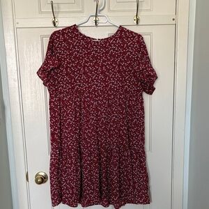 SHEIN Red Floral Dress